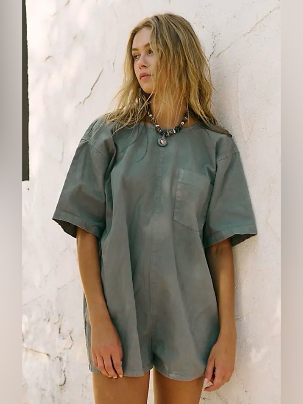 FREE PEOPLE Dean Romper - Aven, MED NWT - Picture 3 of 5